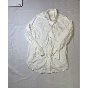 Womens IZOD white long‎ sleeve snap button up blouse, Petite extra large